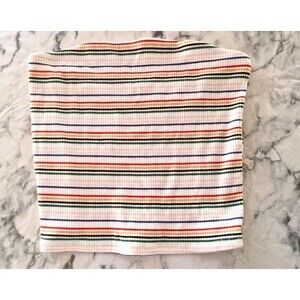 American Eagle Cropped Tube Top Womens Small‎ Striped Stretch Hippie Boho